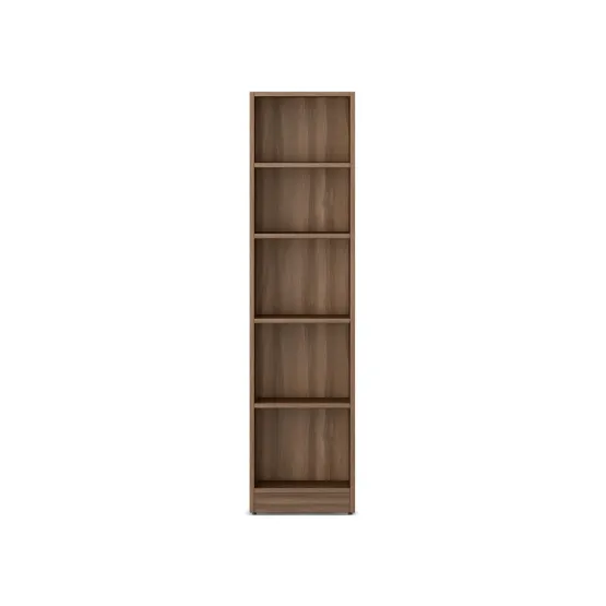 Kosmo William Bookcase 1600 X 400 - Walnut Bronze Woodpore