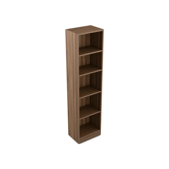 Kosmo William Bookcase 1600 X 400 - Walnut Bronze Woodpore