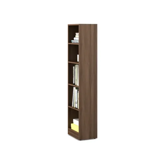 Kosmo William Bookcase 1600 X 400 - Walnut Bronze Woodpore