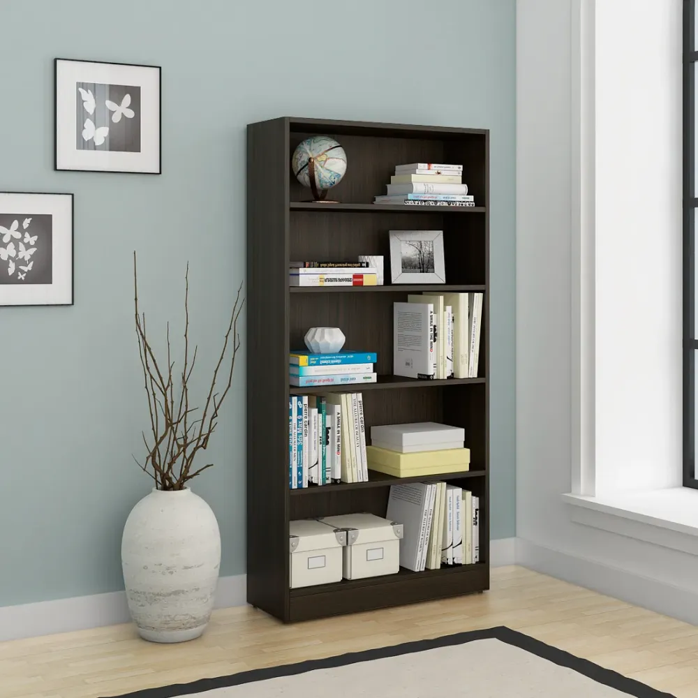 Kosmo William Bookcase 1600 X 800 - Fumed Oak (woodpore)