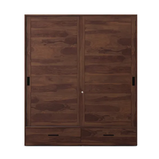 Woodland Sliding 2 Door Wardrobe - Sheesham