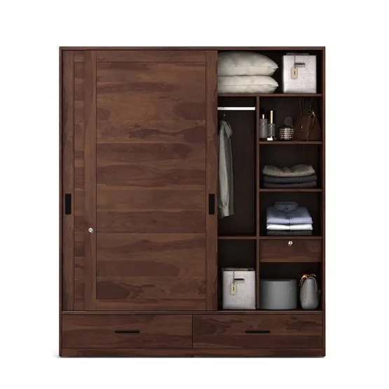 Woodland Sliding 2 Door Wardrobe - Sheesham