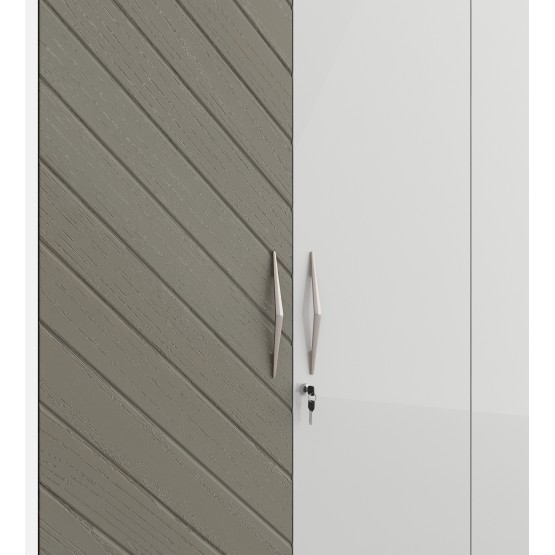 Kosmo Alaska 4 Door Wardrobe V2 - High Gloss White