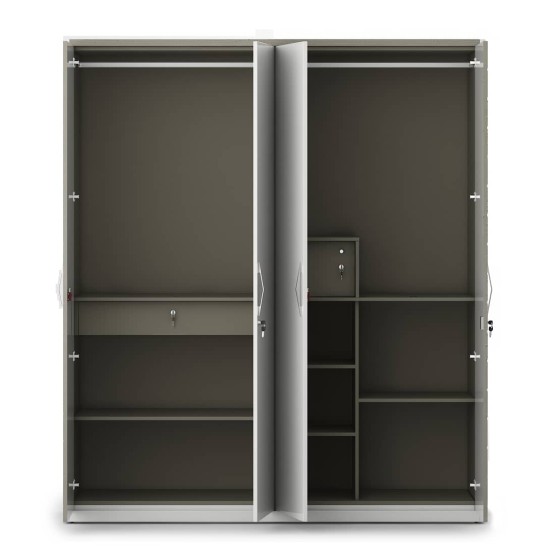 Alaska 4 Door Wardrobe V2 - High Gloss White