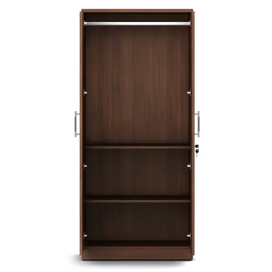 Kosmo Optima 2 Door Wardrobe - Walnut Rigato