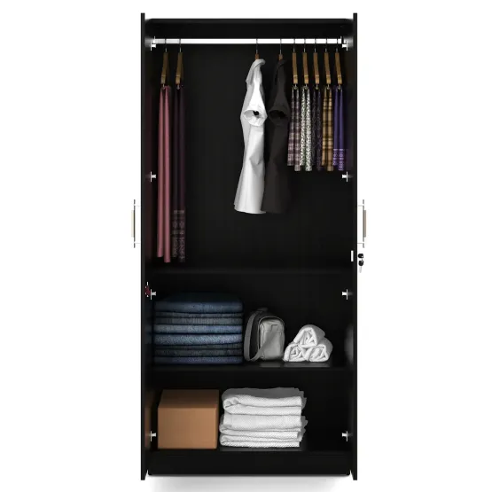 Kosmo Optima 2 Door Wardrobe - Natural Wenge Woodpore