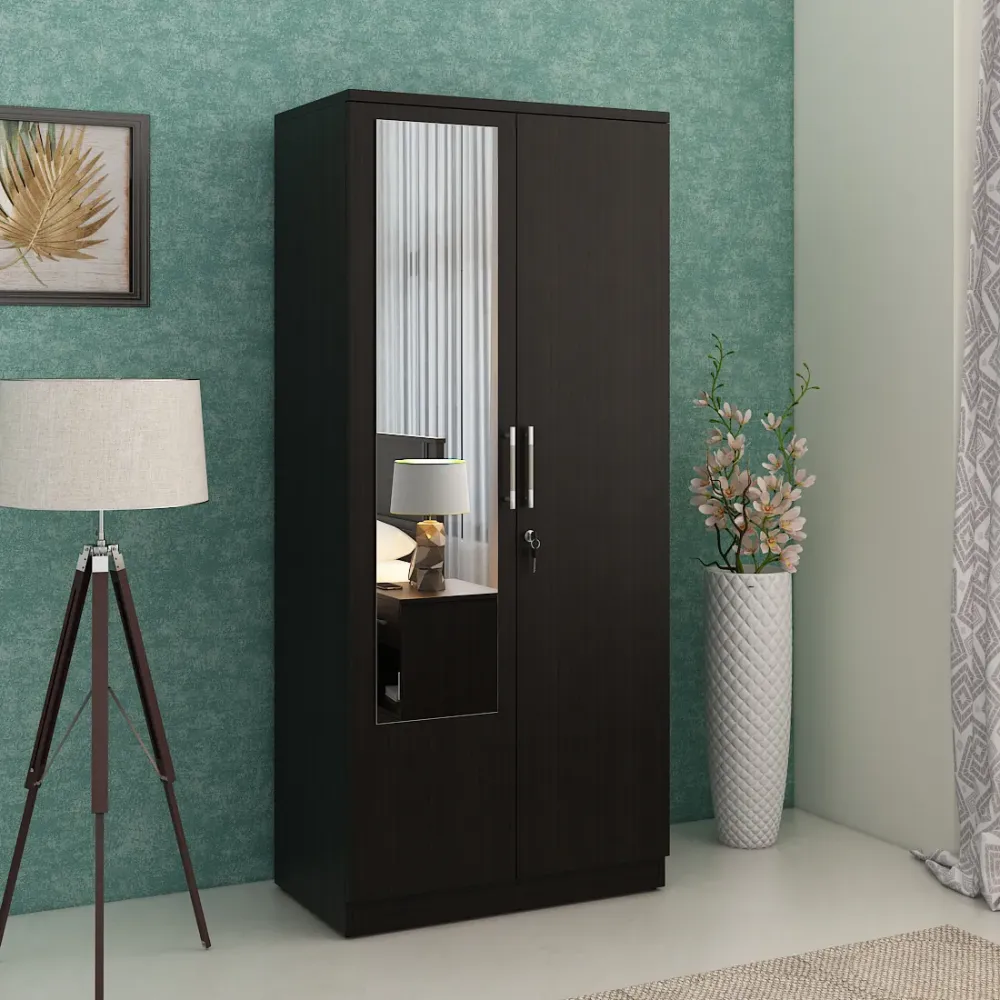 Kosmo Optima 2 Door Wardrobe - Natural Wenge Woodpore