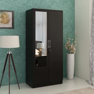 Optima 2 Door Wardrobe - Natural Wenge Woodpore